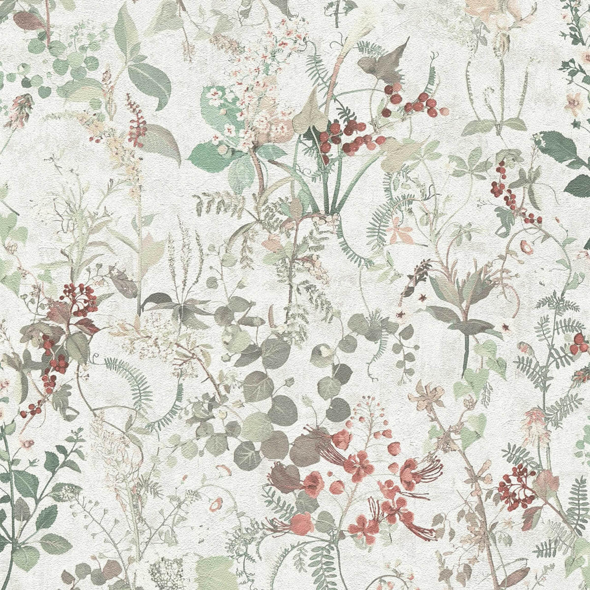 VLIESTAPETE Weiß 53/1005 cm - Grün, Textil (53/1cm) - KUNSTLOFT