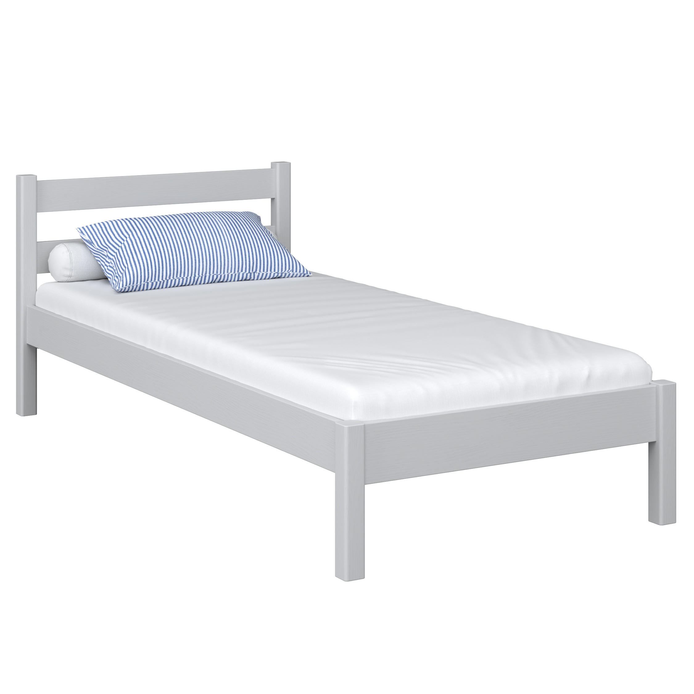 N-Wood Bett Grau 80x190 cm