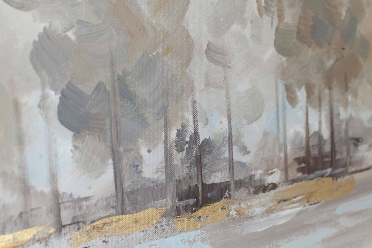 ACRYLBILD HANDGEMALT 120/60 cm - Taupe, Holz/Textil (120/60cm) - KUNSTLOFT