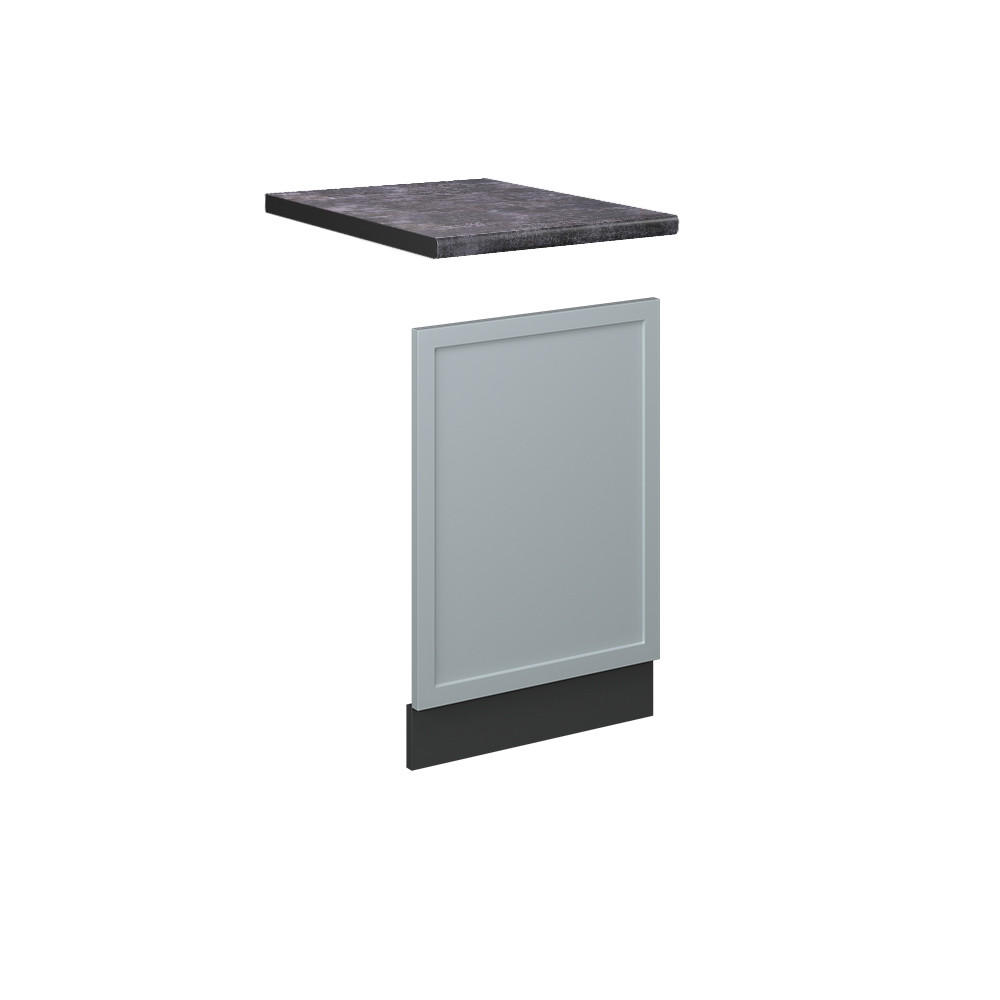FRONTBLENDE Fame-Line Hellblau-grau 45 cm, AP Anthrazit - Anthrazit/Blaugrau, Holzwerkstoff (45/67.4/1.6cm) - Vicco