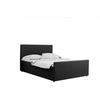 BOXBETT mit Bettkasten Matratze Topper LATINO stoff Velvet 120x200 cm Dunkelgrau H3-Bonell - Dunkelgrau, Holz/Holzwerkstoff (120/200cm) - Kaiser Möbel