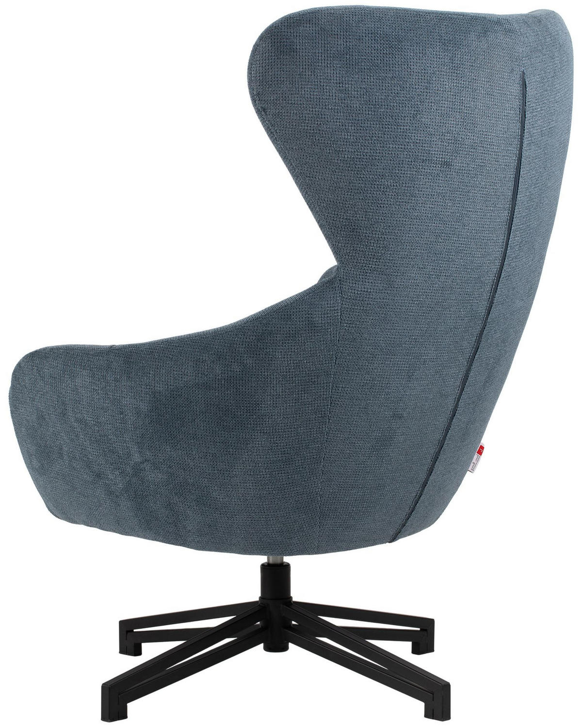 OHRENSESSEL Marconia - drehbar - blau - Blau/Schwarz, Textil/Metall (74/109/80cm) - bene living