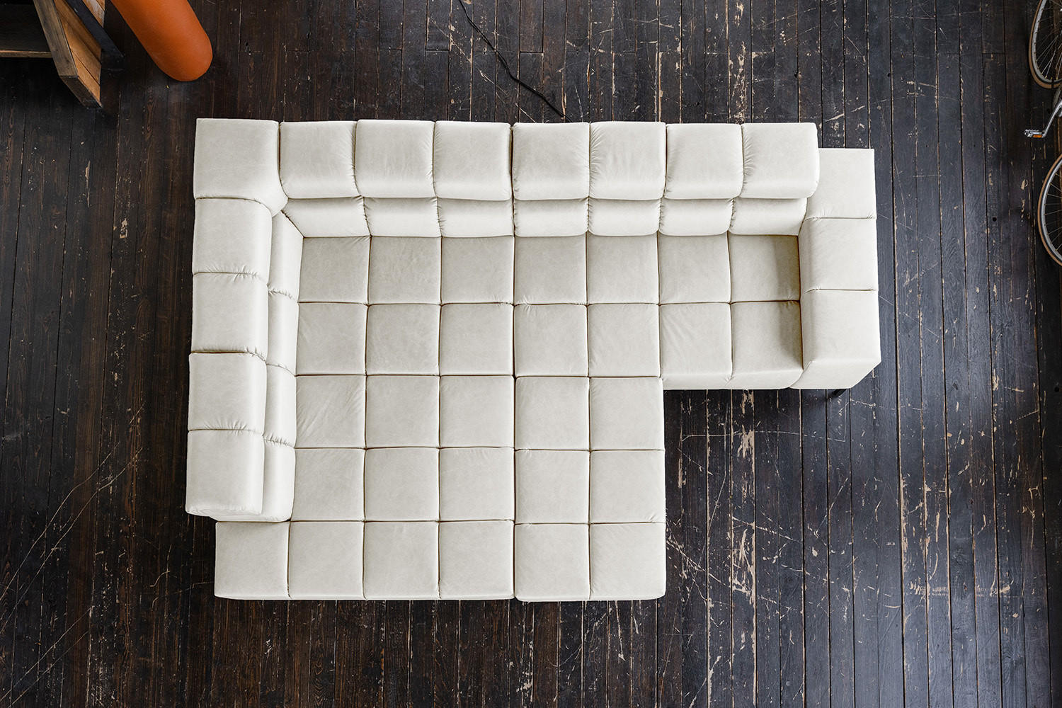 Thumbnail - Kawola Ecksofa, Hellgrau, Leder, Echtholz, 4-Sitzer, Füllung: Komfortschaum, Ottomane links, L-Form, 321x216 cm, Wohnzim...