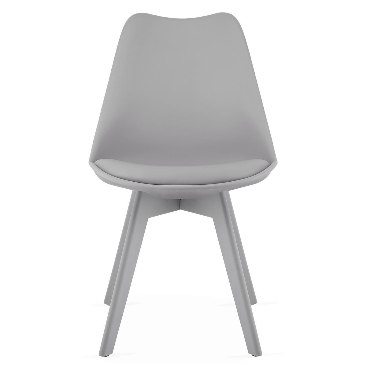 ESSZIMMERSTUHL 4-er Set RIKX grauer Sitz, Graue Beine - Grau, Kunststoff (49/82/43cm) - Valora