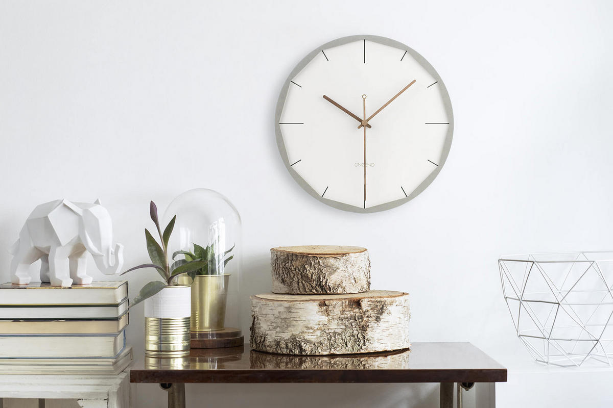 WANDUHR Design Weiß 29/29 cm - Weiß, Holzwerkstoff (0.5/29/1cm) - ONZENO