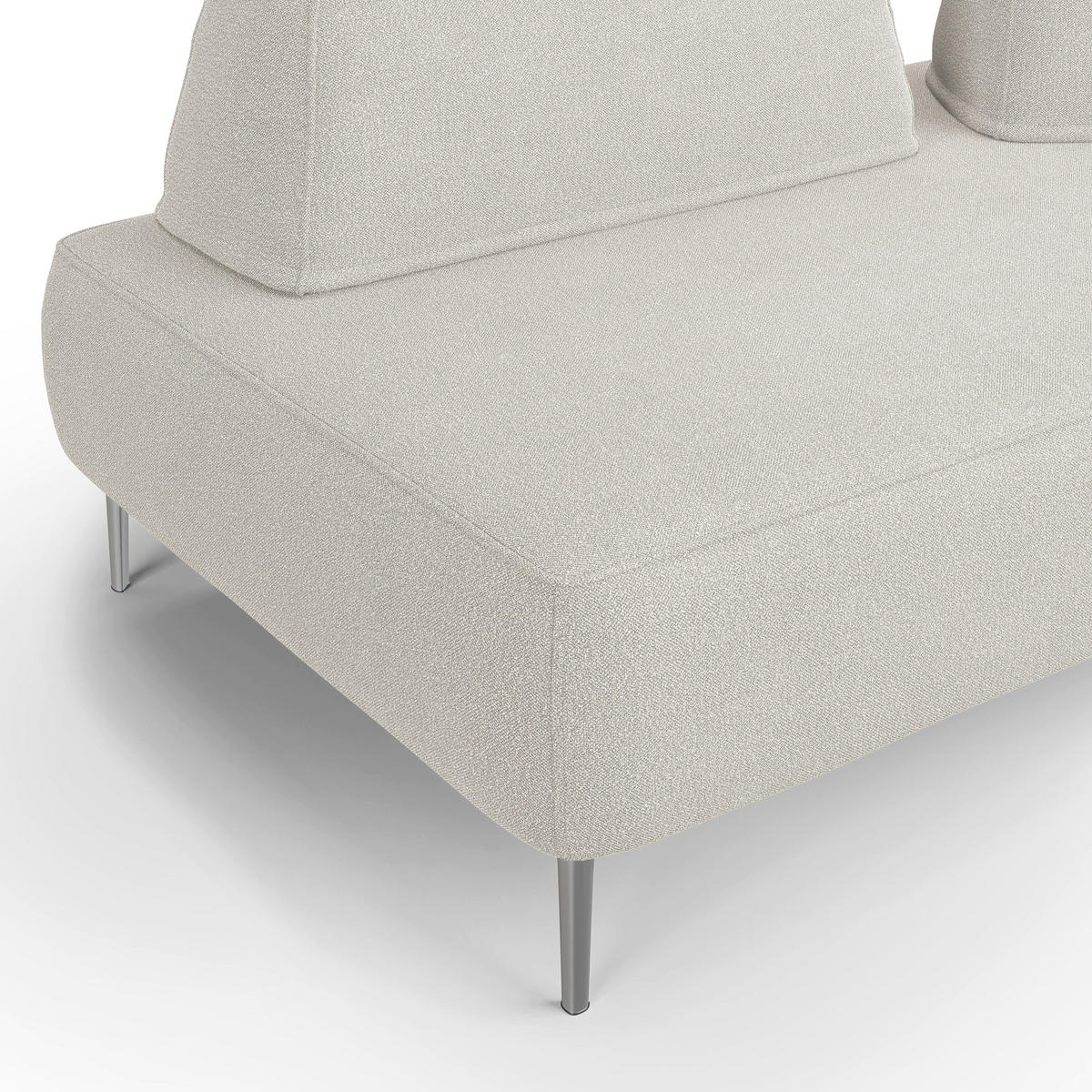 LINEARSOFA Newton - Weiß, Textil (212/42/115cm) - Divani.store