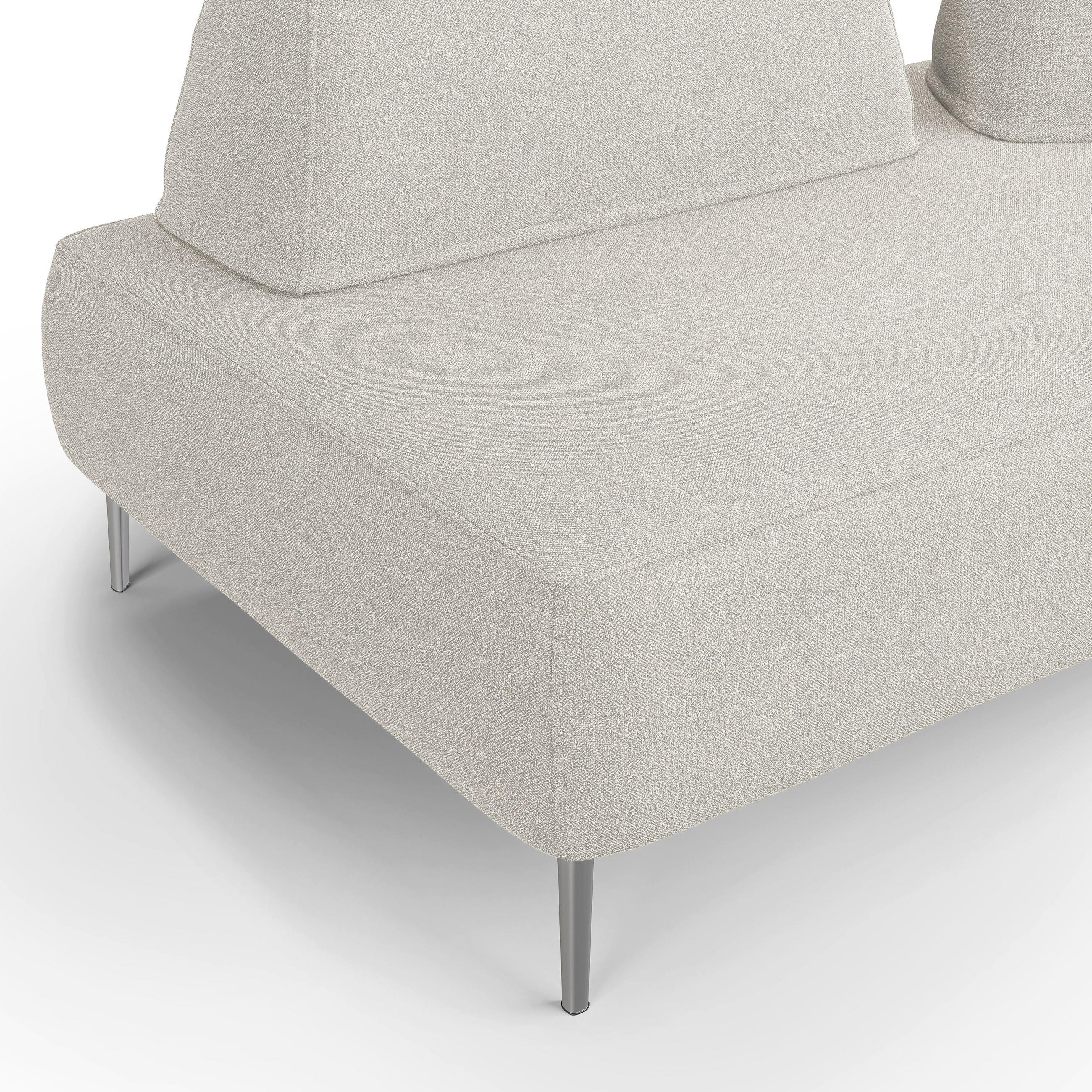 Thumbnail - Divani.store Linearsofa, Weiß, Textil, 212x42x115 cm, Wohnzimmer, Sofas & Couches, Sofas