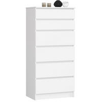 KOMMODE Weiß 60x40x130 cm - Weiß, Holzwerkstoff (60/130/40cm) - Akord