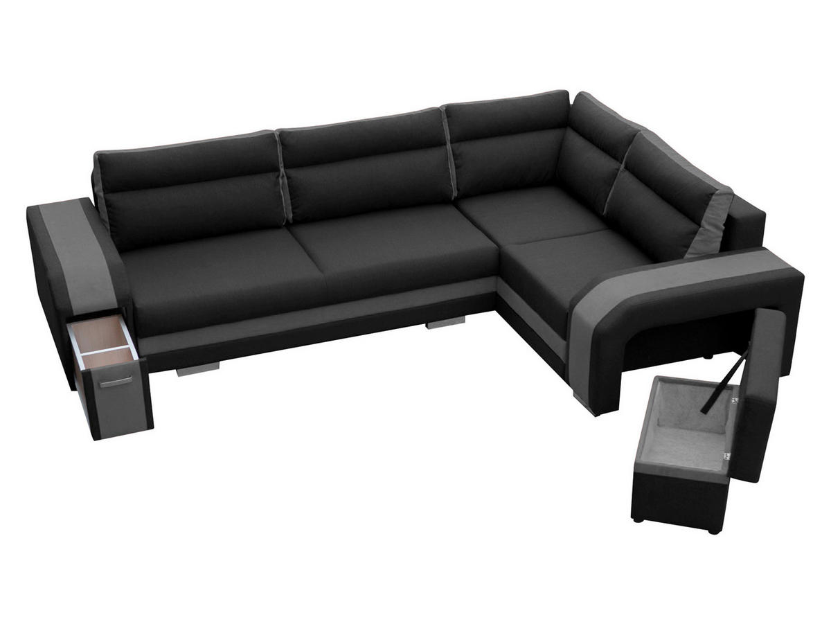 ECKSOFA Assan, Seite: Links - Chromfarben/Beige, Holz/Kunststoff (305/205cm) - MIRJAN24