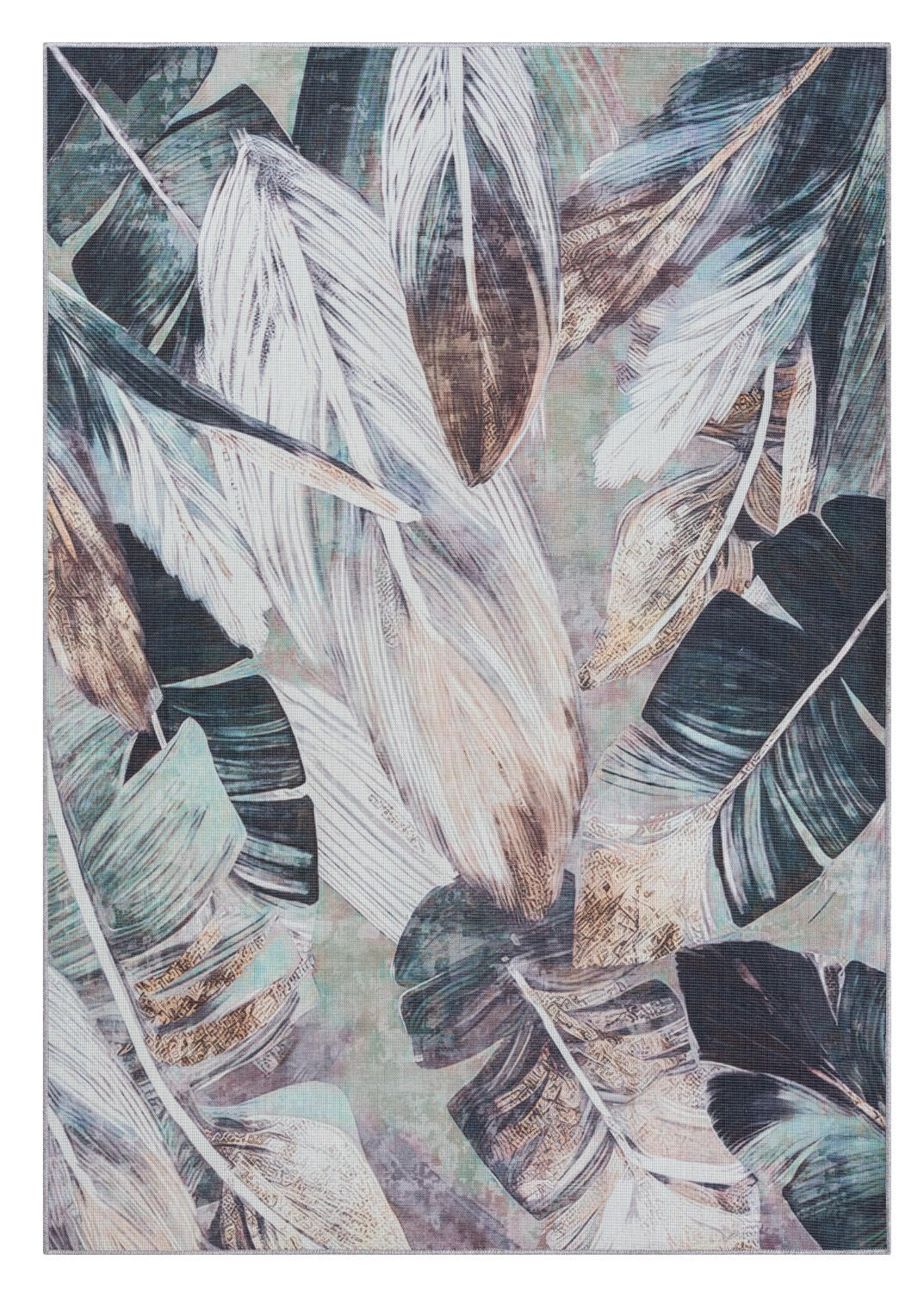 TEPPICH Lagu Petrol,Sandfarben,Mintgrün 160/230 cm - Petrol, Textil (160/230cm) - My-Rug