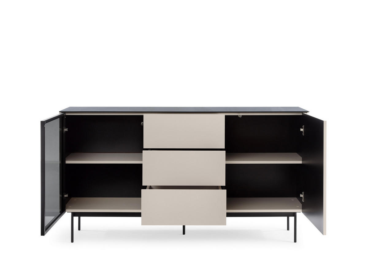 SIDEBOARD: Kaschmir, 157 x 84 x 39 cm - Kaschmir, Holzwerkstoff (157/84/39cm) - 3XE LIVING