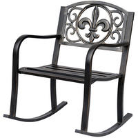 GARTEN-SCHAUKELSTUHL mit ergonomischer Form und Antik-Look aus Stahl, Bronze - Bronzefarben, Metall (73/85/60cm) - Redom