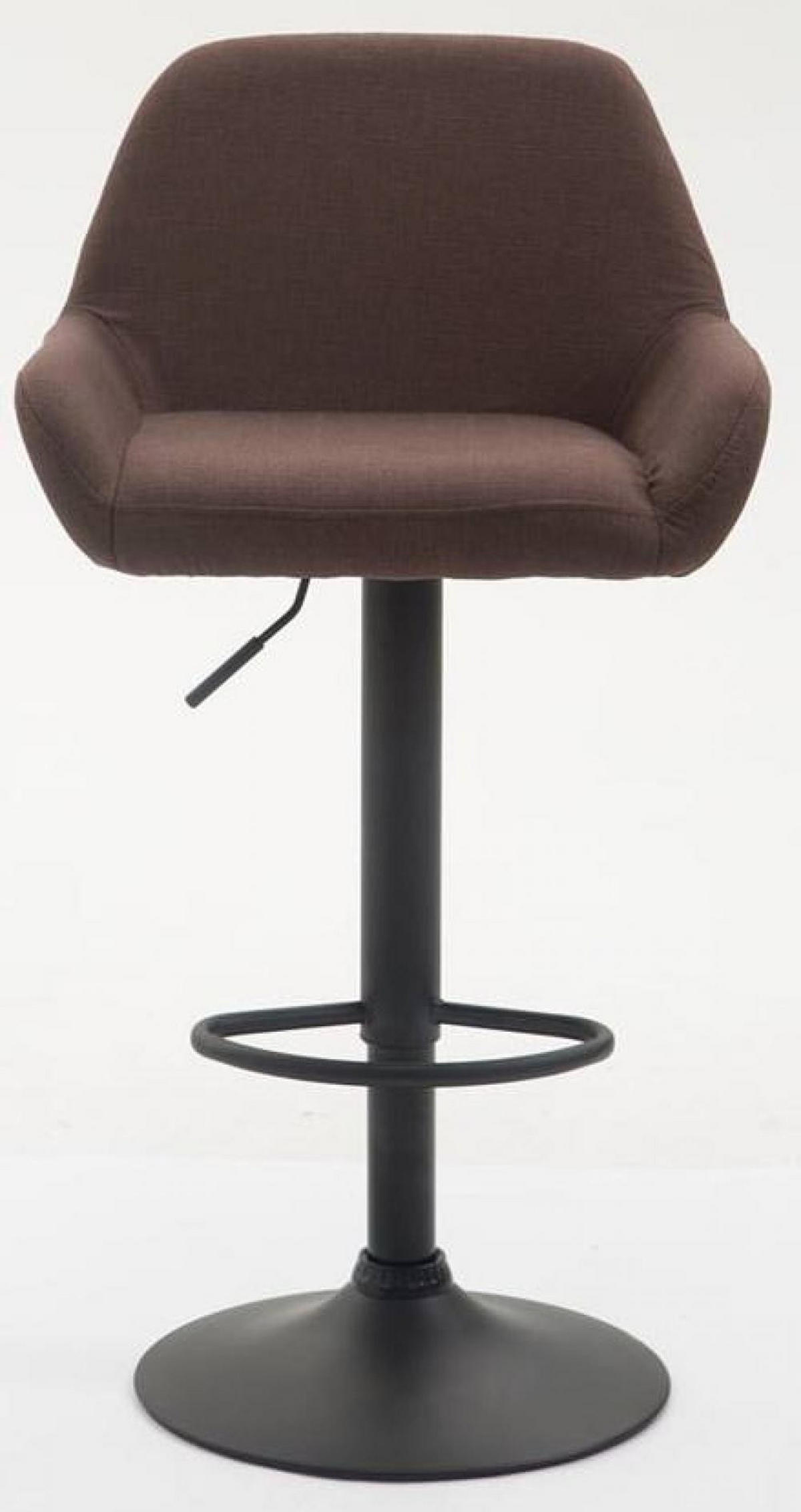 BARHOCKER 2er Set Stoff braun - Schwarz/Braun, Textil/Metall (51/89/52cm) - CLP