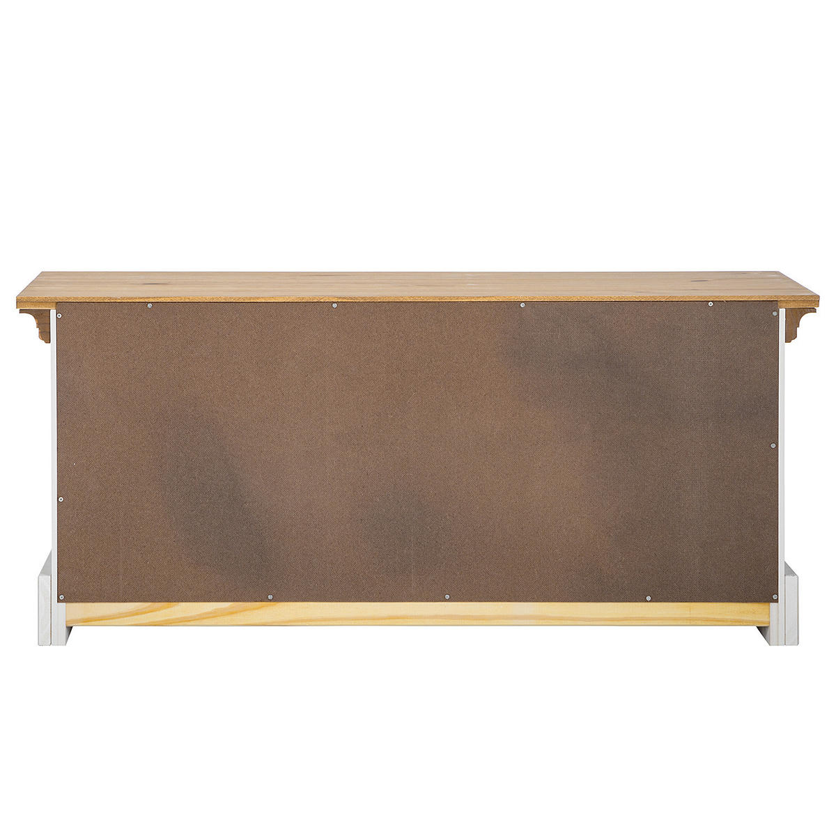 MASSIVE GARDEROBENBANK - Kiefer Weiß / Kiefer - Weiß/Kieferfarben, Holz (104/46/42cm) - home24