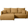 ECKSCHLAFSOFA Henry Mini gelb links - Gelb/Schwarz, Kunststoff/Textil (221/153cm) - Beautysofa