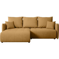 ECKSCHLAFSOFA Henry Mini gelb links - Gelb/Schwarz, Kunststoff/Textil (221/153cm) - Beautysofa