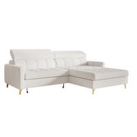 ECKSOFA Milch BAMBINO Mit Verstellbaren Kopfstützen Rechts - Weiß, Textil (174/223cm) - Sepro Meble