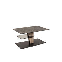 FUNKTIONSTISCH Celle 100x60x47 höhenverstellbar Wildeiche/Nero - Schwarz, Keramik (100/60/47cm) - 58aufmkessel