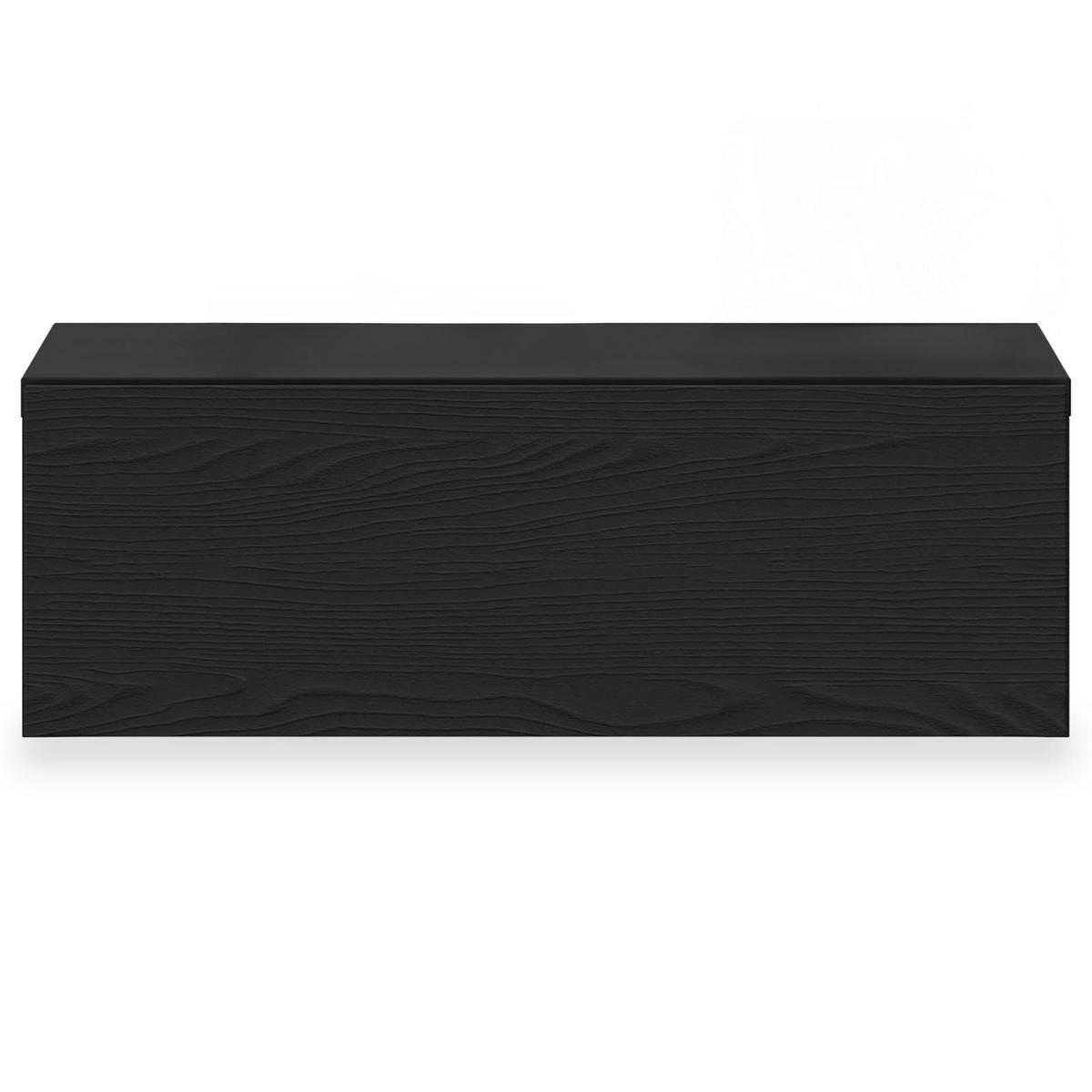 HÄNGENDER NACHTTISCH ANNE Esche schwarz - Schwarz, Holzwerkstoff (42/14/30cm) - CARO-Möbel