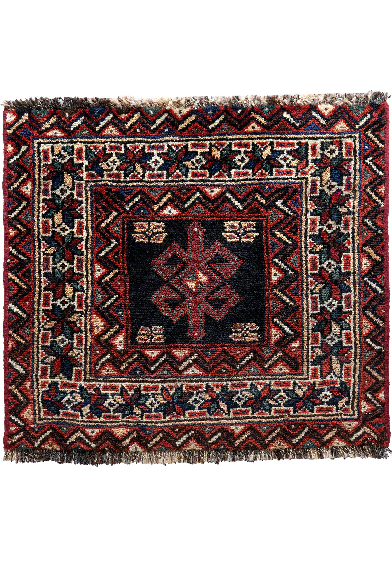 TEPPICH Gashgai Blau 57/63 cm Schurwolle - Blau, Textil (63/57cm) - Looma