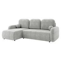 ECKSCHLAFSOFA Gizefa - Hellgrau/Schwarz, Holz/Kunststoff (233/147cm) - MIRJAN24