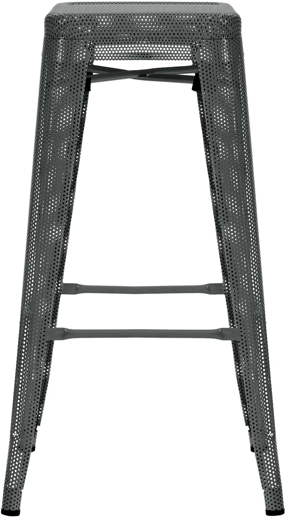 BARHOCKER Metall grau - Grau, Metall (43/77/43cm) - CLP