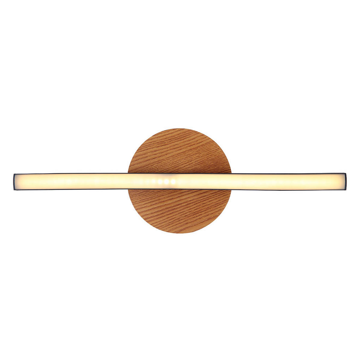 LED DECKENLEUCHTE Metall Holzoptik Schwarz - Schwarz, Metall (45/13/7.3cm) - Globo Lighting