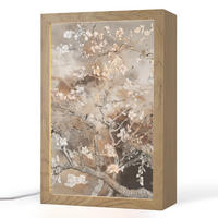 TISCHLEUCHTE Mandelblüte - Kunst - Van Gogh - Beige - Abstrakt 20x30 cm - Ahornfarben, Holzwerkstoff (8/20/30cm) - OnlyWow
