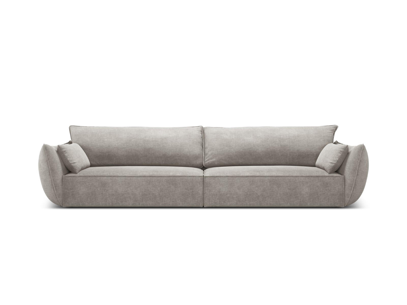 SOFA Kaelle aus Chenille-Stoff hellgrau 4 Sitzplätze - Hellgrau, Textil (110/85/248cm) - Micadoni