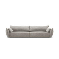SOFA Kaelle aus Chenille-Stoff hellgrau 4 Sitzplätze - Hellgrau, Textil (110/85/248cm) - Micadoni