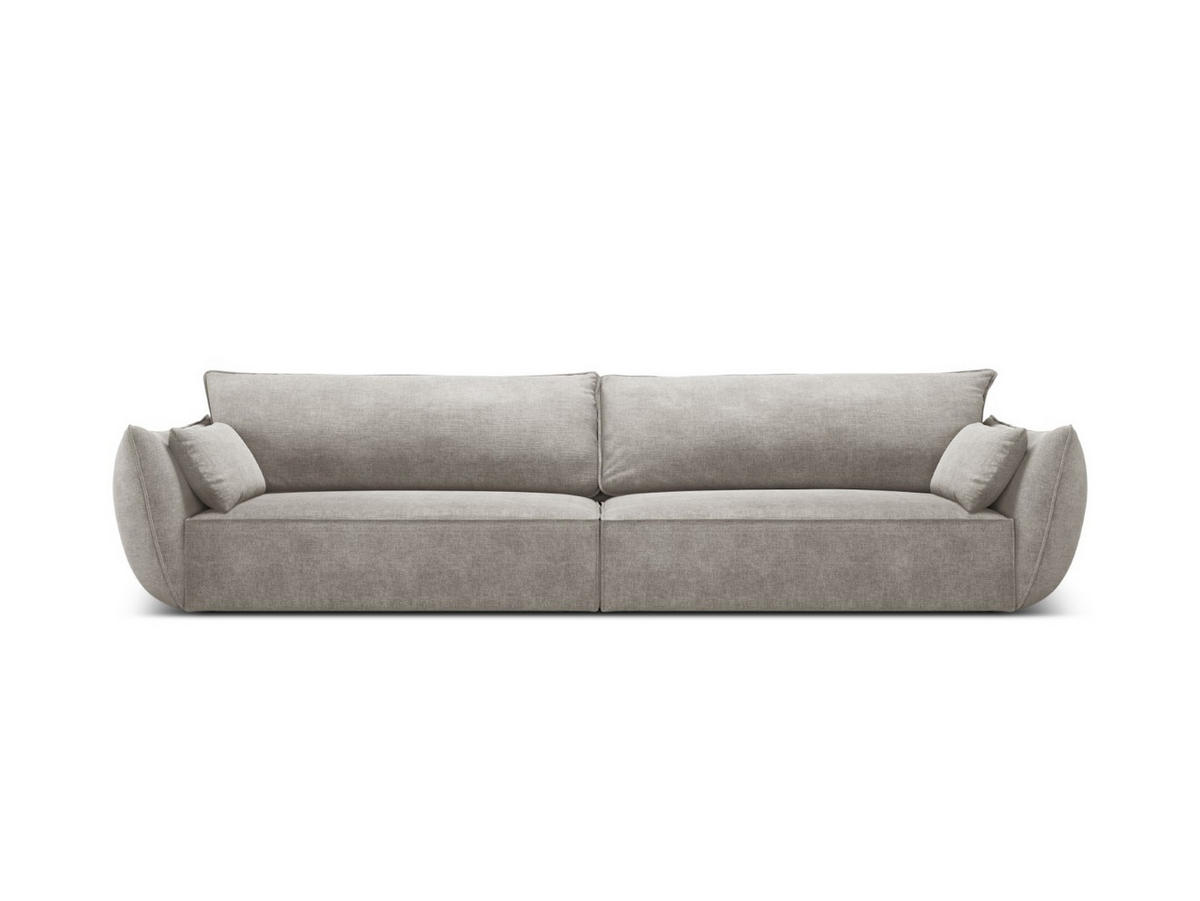 SOFA Kaelle aus Chenille-Stoff hellgrau 4 Sitzplätze - Hellgrau, Textil (110/85/248cm) - Micadoni