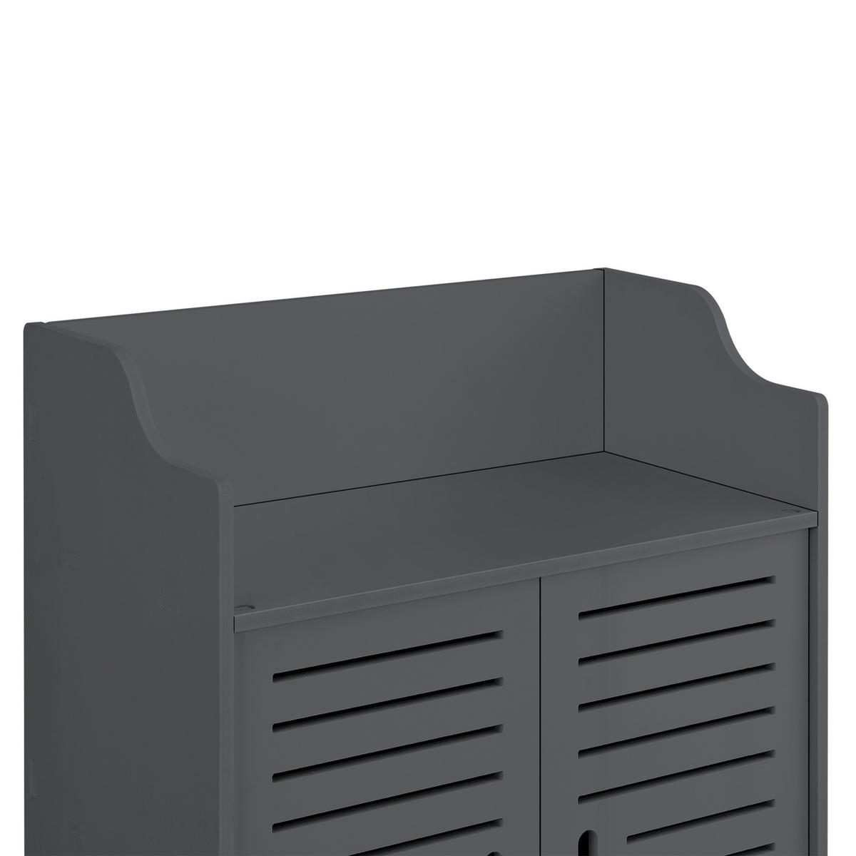 BADEZIMMERSCHRANK Trosa - Dunkelgrau, Kunststoff (45/62/25cm) - [en.casa]