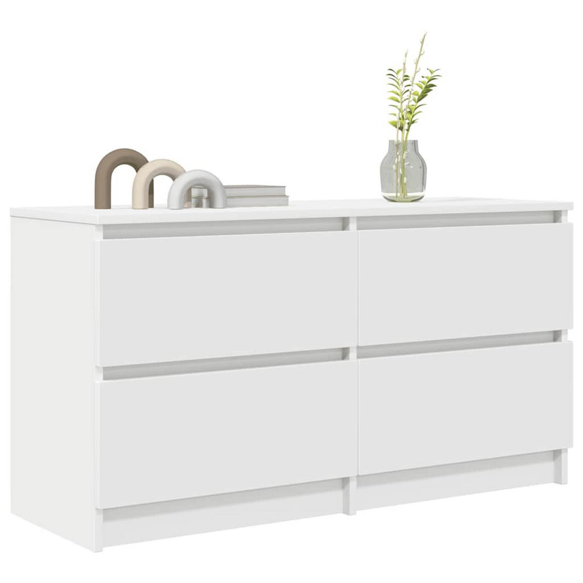 TV-SCHRANK Weiss 100/35/54 Cm Holzwerkstoff - Weiß, Holzwerkstoff (35/54/100cm) - vidaXL