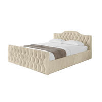 POLSTERBETT mit Bettkasten, Fußteil und Lattenrost, Boxbett ohne Matratze - FALIO-Z-V1 140x200 Beige - Ecru, Holzwerkstoff/Textil (140/200cm) - ALTDECOR