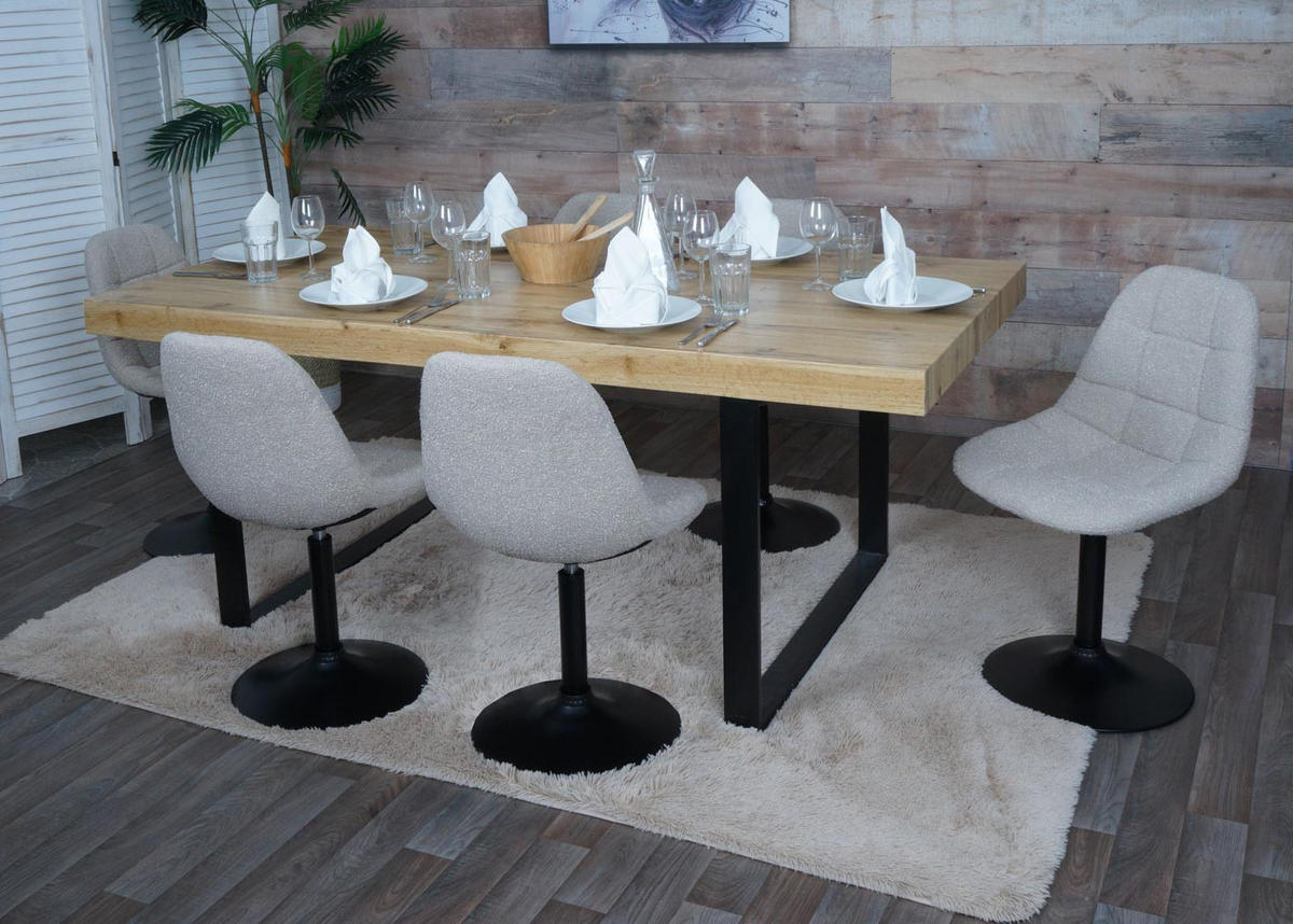 ESSZIMMERSTUHL taupe 6er-Set - Taupe, Textil (47/83/43cm) - MCW