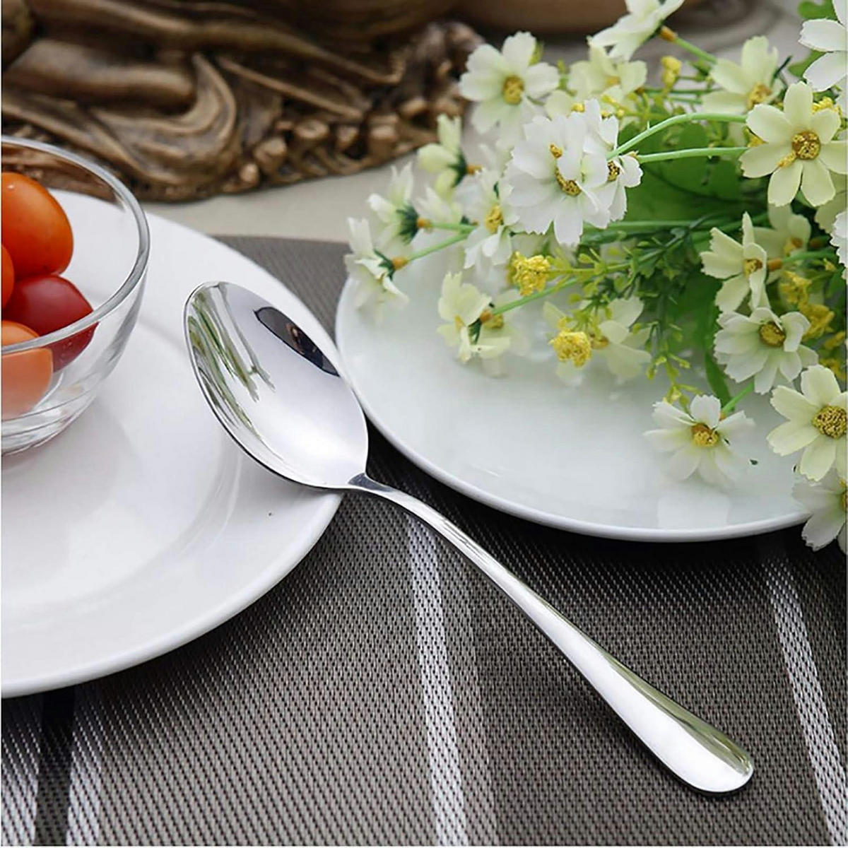 KINDERBESTECK Set 3-teilig 18/10 Edelstahl spülmaschinenfest - Silberfarben, Metall