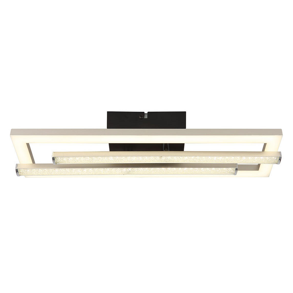 LED DECKENLEUCHTE Kristall Schwarz - Schwarz, Metall (40/37.5/6.3cm) - Globo Lighting