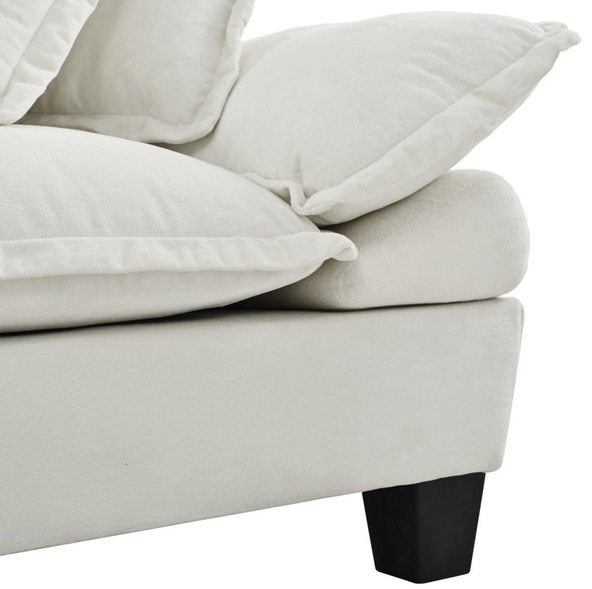 2-SITZER Sofa 194/82/90 cm mit abnehmbaren Armlehnen und Chenille-Bezug, Beige - Beige, Textil (194/90/82cm) - Redom