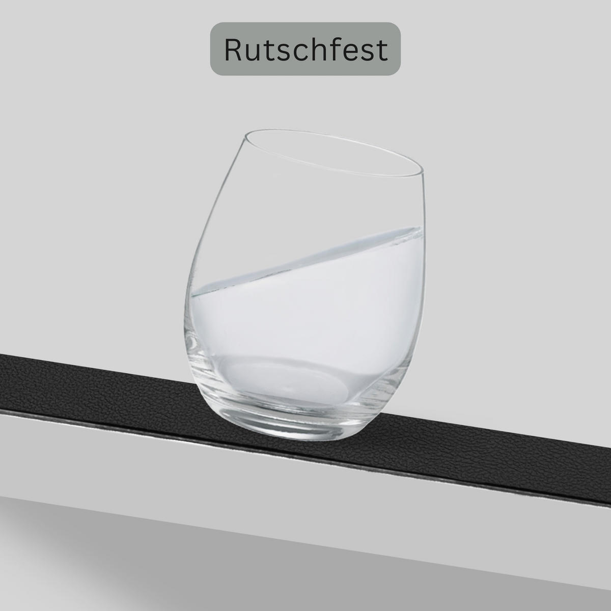 TISCHSET - Kunstleder - Doppelseitig - Grau/Schwarz - Organisch - 44x37cm - 8 Stück - Grau, Kunststoff (44/37cm) - Sänger