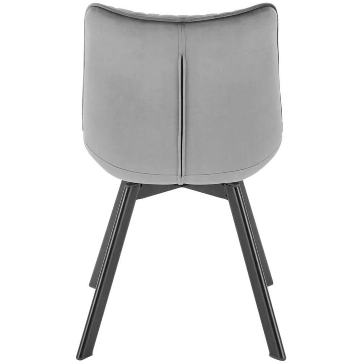 STUHL LUXI K520 - Schwarz/Grau, Holzwerkstoff/Metall (46/80/47cm) - Meblini