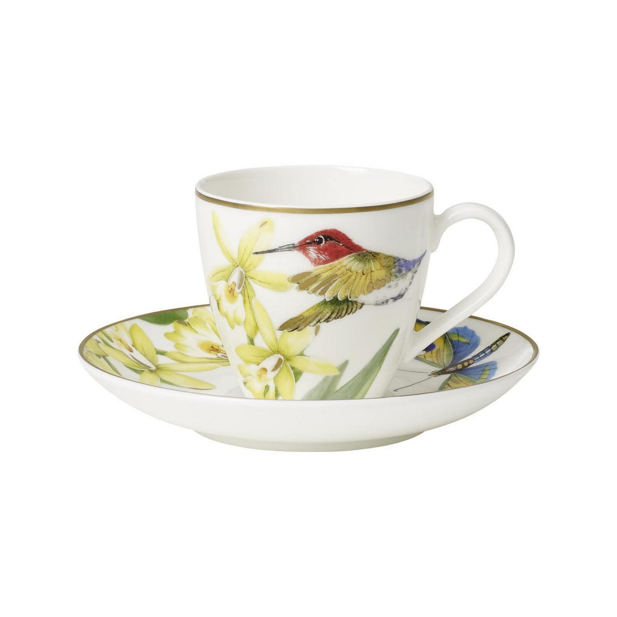ESPRESSOTASSEN MIT UNTERTASSEN Amazonia Anmut bunt 100 ml 6er Set - Multicolor, Keramik (12/8.2/12cm) - Villeroy & Boch