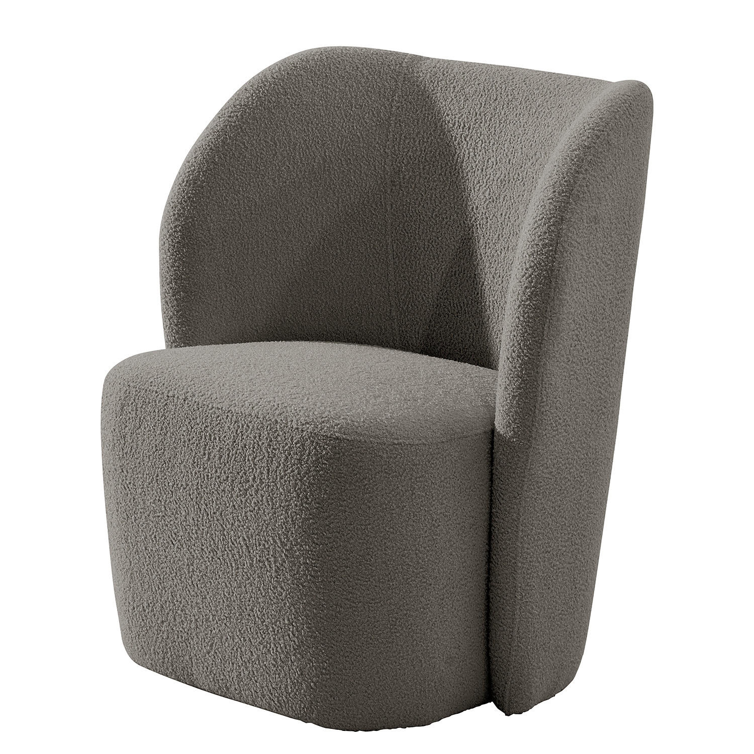 SESSEL - Dunkelgrau/Schwarz, Kunststoff/Textil (75/78/49cm) - home24