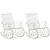 GARTENSCHAUKELSTUHL 2er Set Metall Weiß - Weiß, Metall (56/94/90cm) - CLP