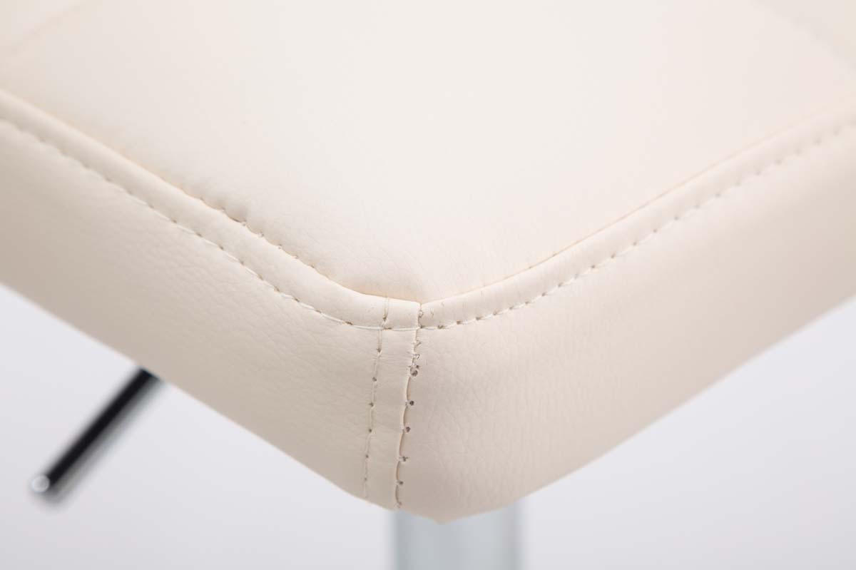 BARHOCKER 2er Set Bangko Kunstleder Creme - Creme, Leder/Metall (44/74/49cm) - DELUKE