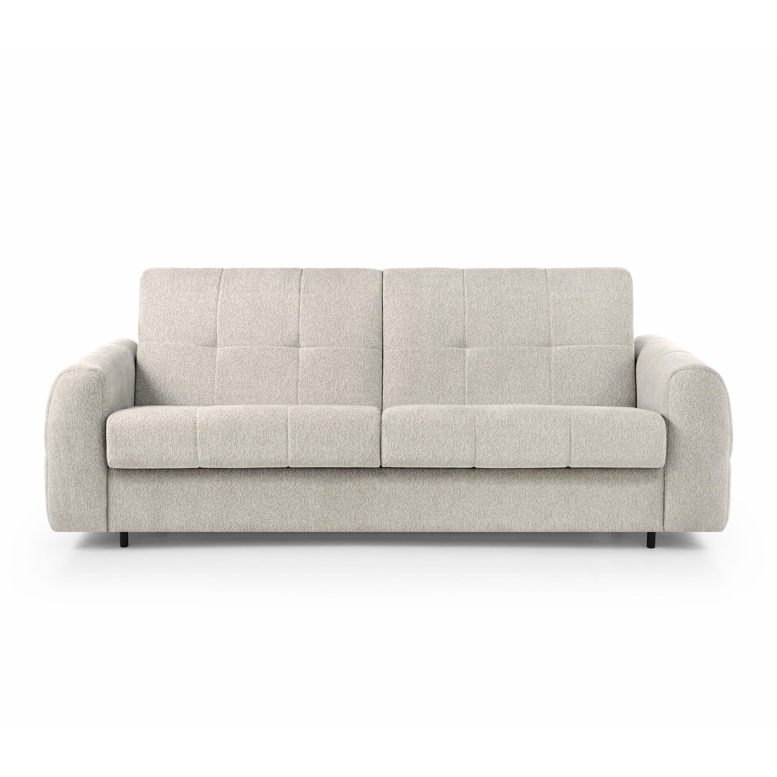 SCHLAFSOFA Pireus mit italienischem Gestell, 140x200, Olivgrün - Schwarz/Olivgrün, Textil (210/90/100cm) - Beautysofa