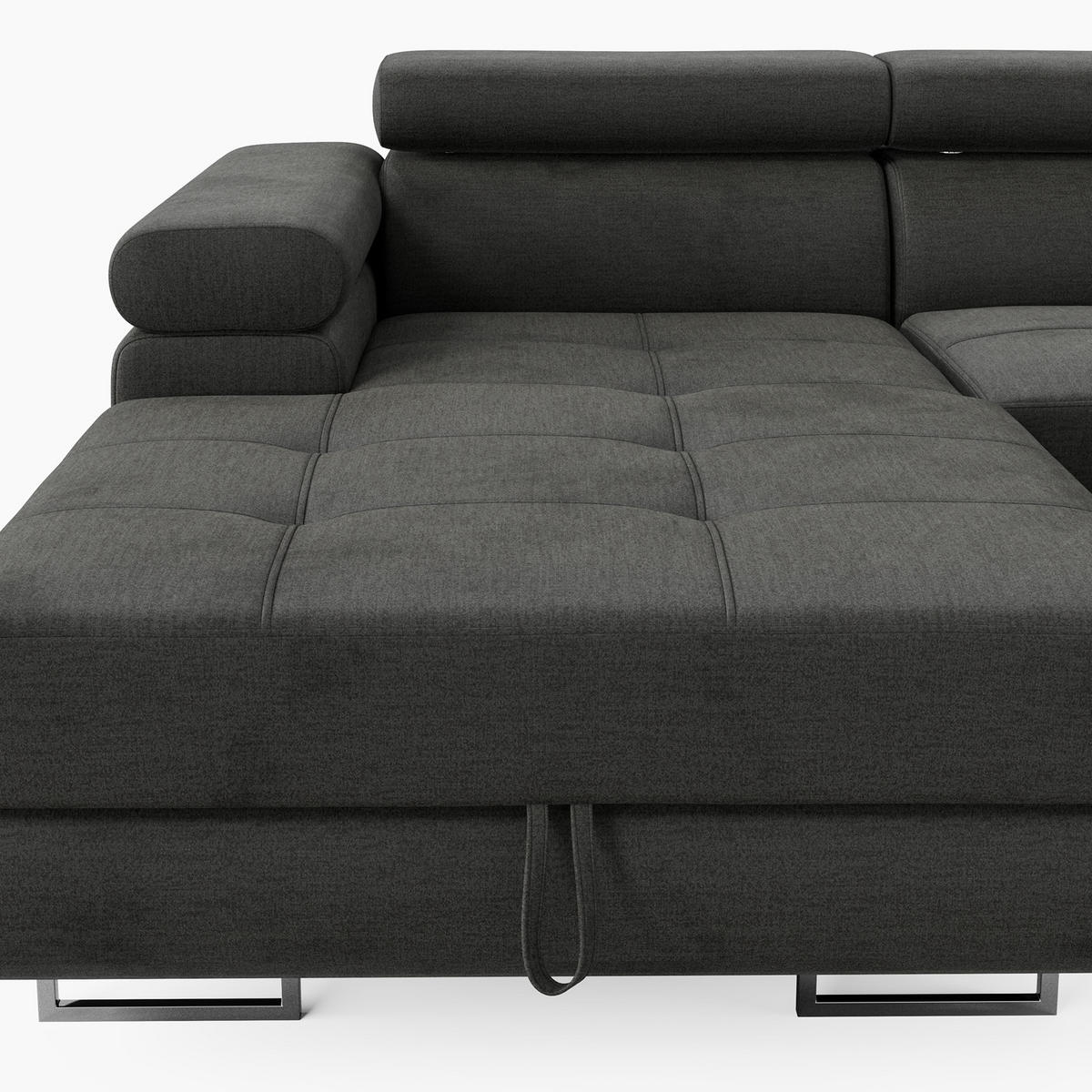 ECKSOFA VEMO MINI Links Creme Velour-Stoff Kompakter Komfort für Wohnräume - Creme, Textil (200/270cm) - Barchello