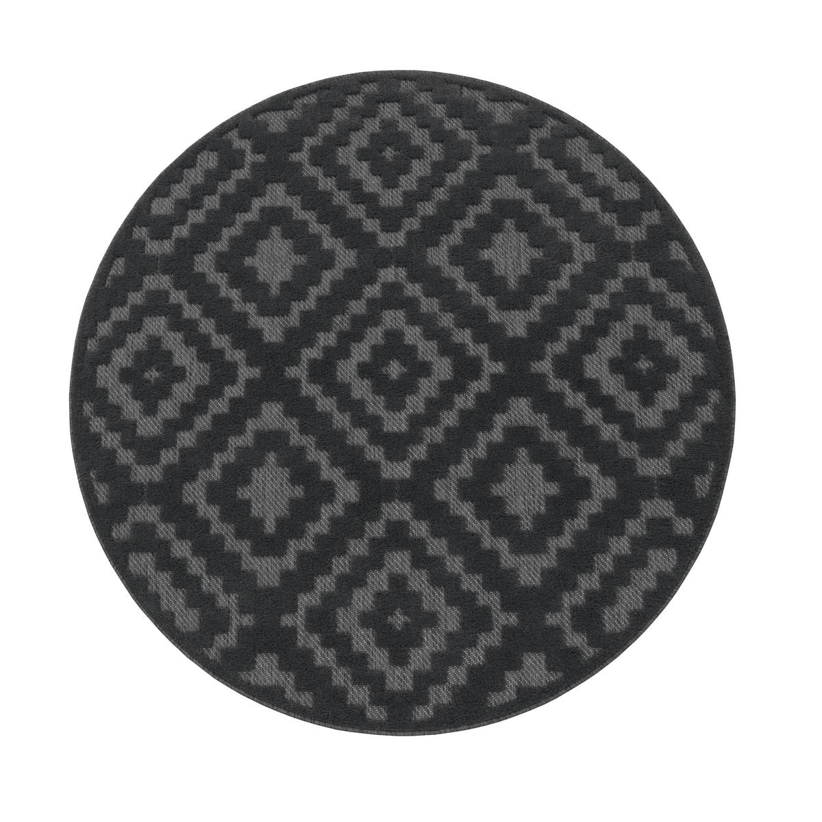 OUTDOORTEPPICH 160/160 cm Livorno 672 - Anthrazit, Textil (160/160cm) - Paco Home