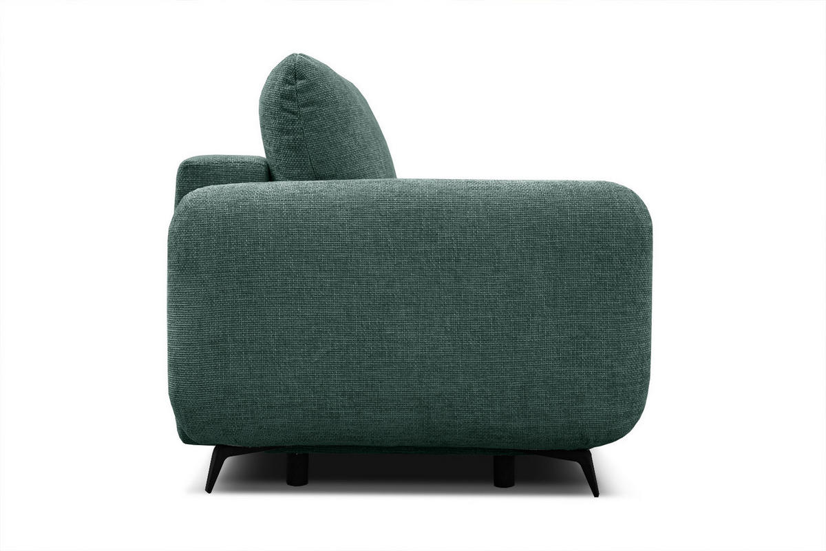 SOFA DRAKE 3-Sitzer mit Schlaffunktion, smaragdgrün - Smaragdgrün/Braun, Holz/Textil (232/90/107cm) - Courtois Laville