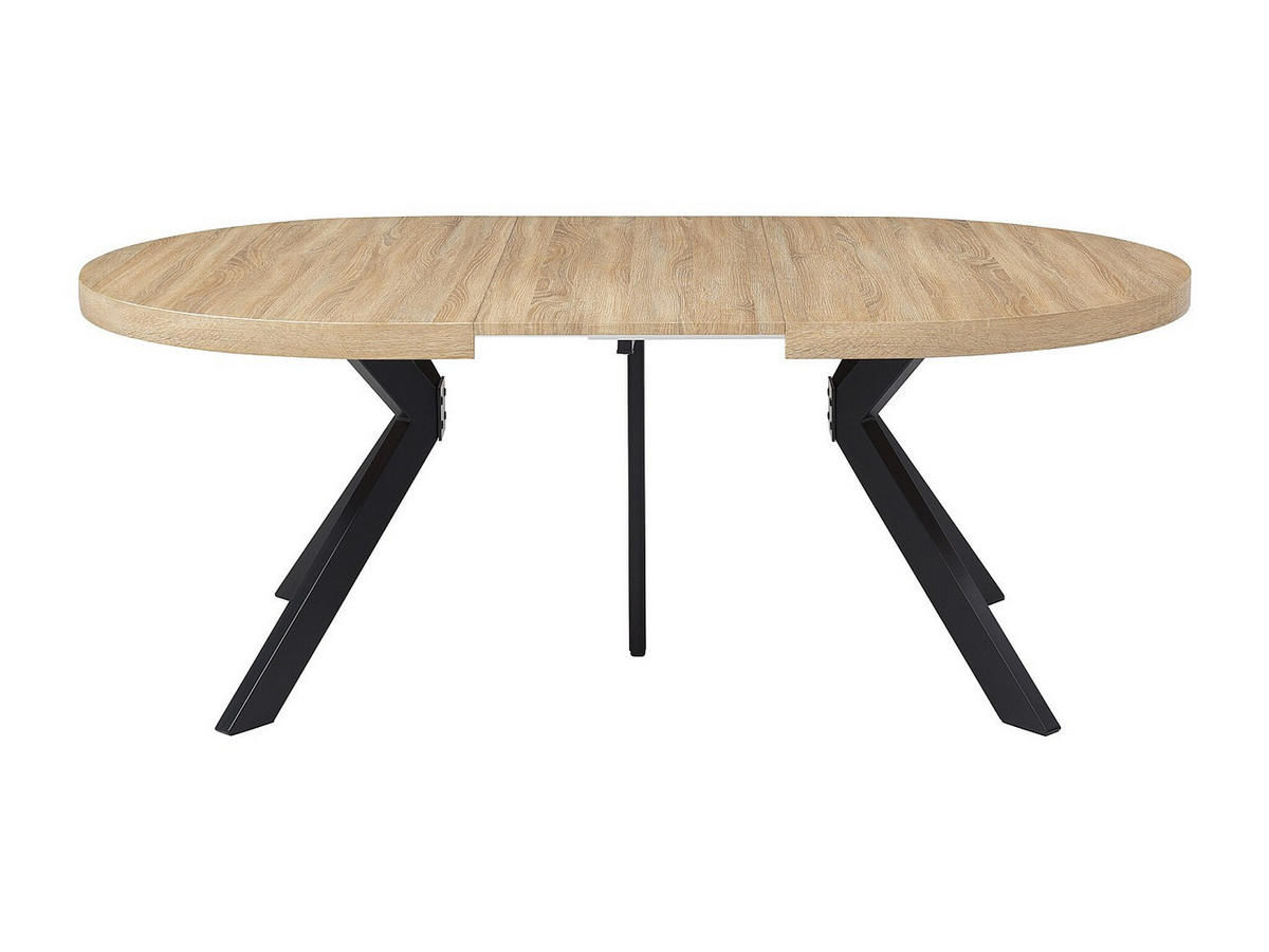 AUSZIEHBARER Tisch - 6 Personen, 8 Personen, 10 Personen, 12 Personen-Sitzer - Holz, Platte - Schwarz, Naturfarben Hell - - Naturfarben, Holz (120/300/76cm) - Vente-Unique