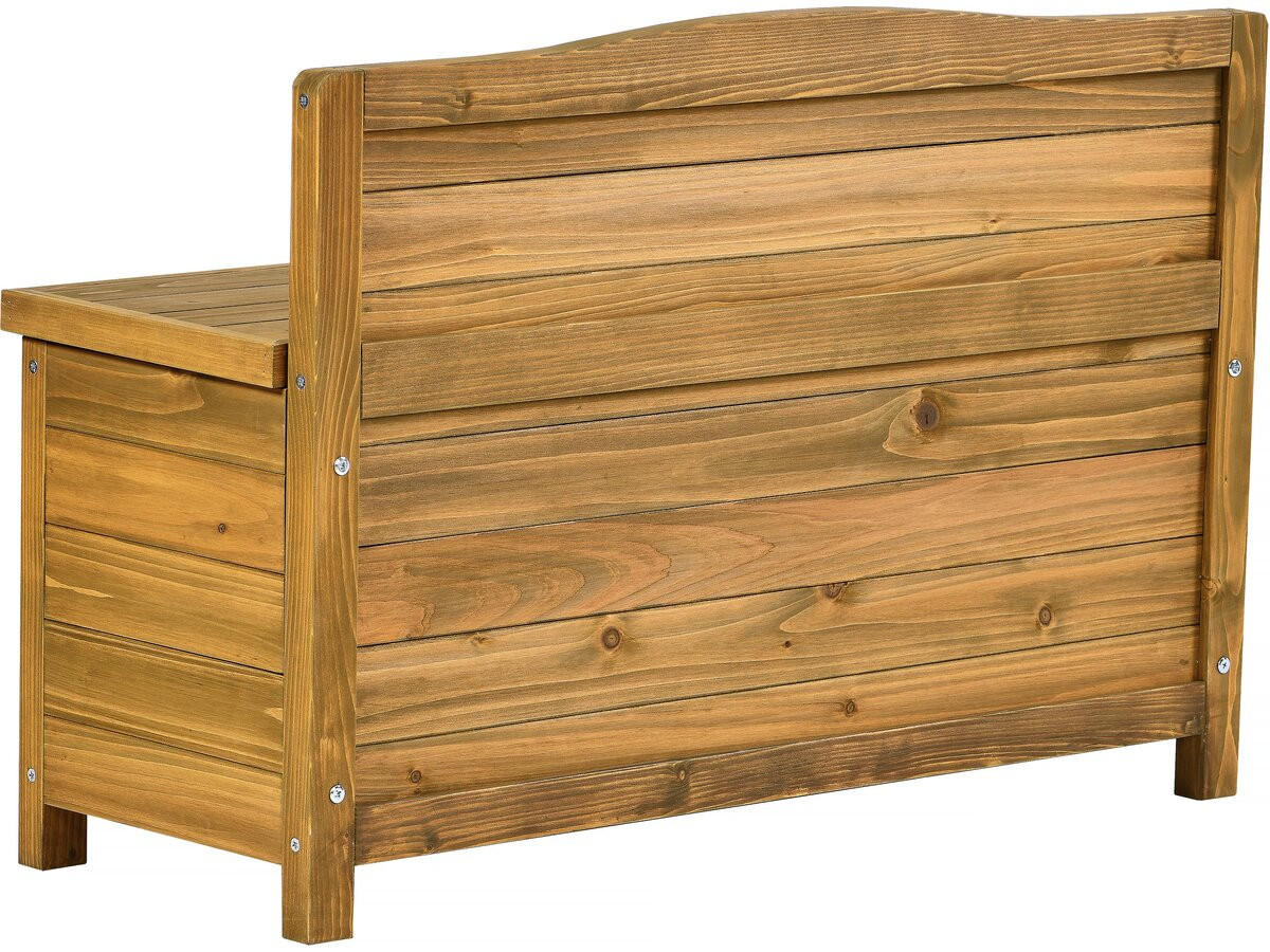 TRUHENBANK Ben Braun - Braun, Holz (90/60/33cm) - Habitat Garten